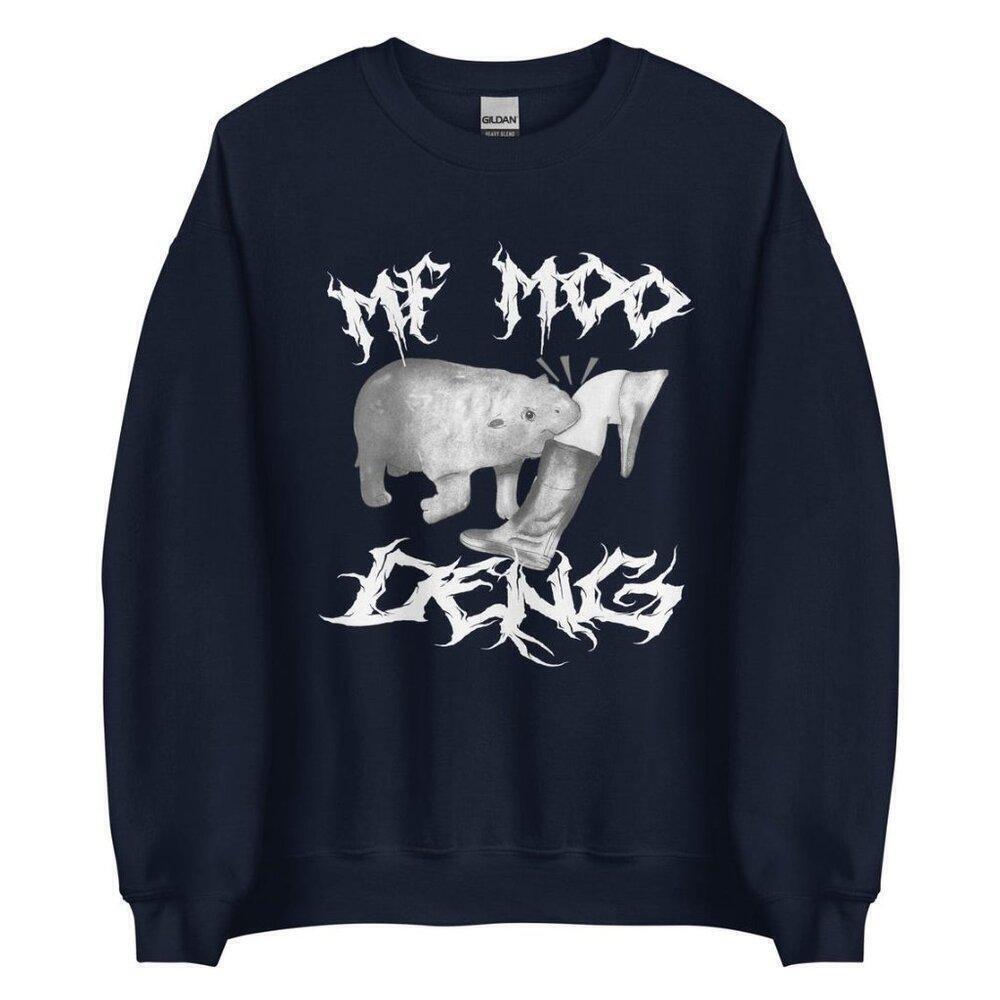 Mf Moo Deng Md Graphic Unisex Crewneck Sweatshirt